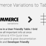 Woocommerce Variations to Table Grid