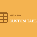 Meta Box Custom Table