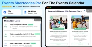 The Events Calendar Shortcode and Templates