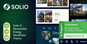 Solio Solar And Renewable Energy WordPress Theme