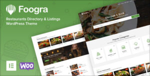 Foogra Restaurants Directory And Listings WordPress Theme