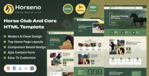 Horseno Horse Club And Riding Sports WordPress Theme