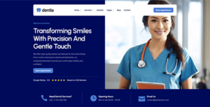 Dentia Dentist And Dental Clinic WordPress Theme